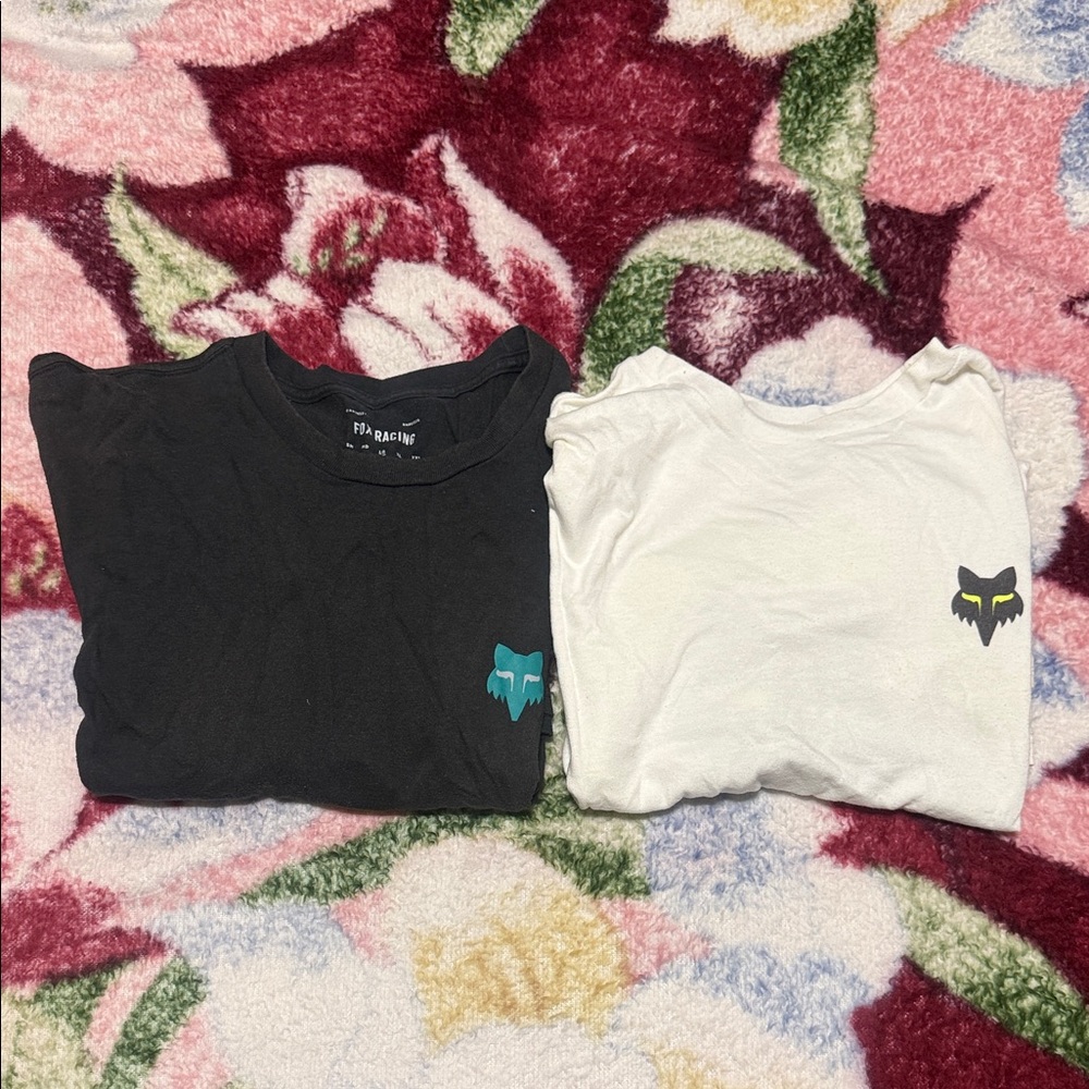 Fox Racing Black and White Tees with Logo